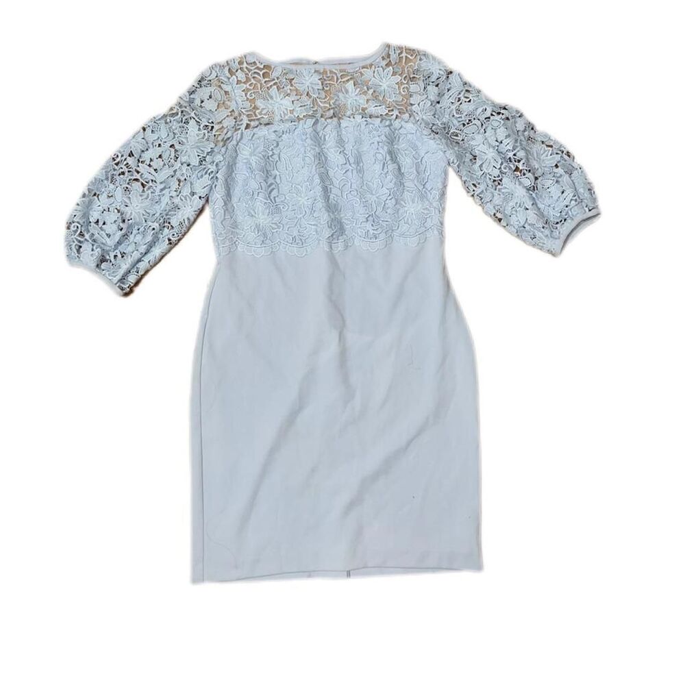 Lauren Ralph Lauren Women's Blue Floral Lace Dress Size 12